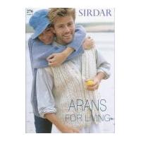 Sirdar Knitting Pattern Book Aran's For Living 276 Aran