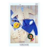 Sirdar Baby Cardigans Knitting Pattern 3027 4 Ply