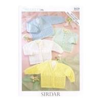 Sirdar Baby Cardigans Knitting Pattern 3029 3 Ply