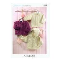 sirdar baby jacket cardigan sweater knitting pattern 3084 dk