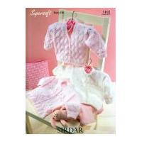 Sirdar Baby Cardigans Knitting Pattern 3102 DK
