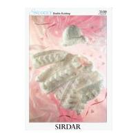 Sirdar Baby Matinee Coat & Hat Knitting Pattern 3109 DK