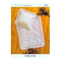 Sirdar Baby Blanket & Cushion Knitting Pattern 3806 DK