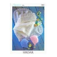sirdar baby shawls hats knitting pattern 3882 4 ply