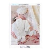 Sirdar Baby Coat, Hat, Blanket, Mittens & Booties Pearls Knitting Pattern 3908 DK
