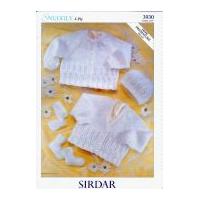 Sirdar Baby Cardigans, Hat, Mittens & Booties Knitting Pattern 3930 4 Ply