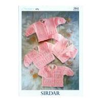 Sirdar Baby Cardigans Knitting Pattern 3941 4 Ply