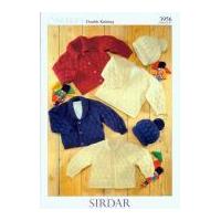 Sirdar Baby Cardigans & Hat Knitting Pattern 3956 DK