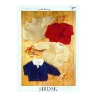 Sirdar Baby Cardigans & Sweaters Knitting Pattern 3957 DK