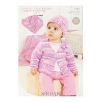 Sirdar Baby Cardigan, Hat & Blanket Baby Crofter Knitting Pattern 1391 DK