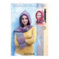 sirdar ladies girls hat hat scarf crochet pattern 7171 aran chunky