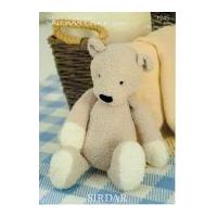 Sirdar Bear Toy Snowflake Knitting Pattern 1245 DK