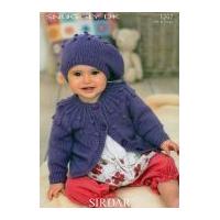 Sirdar Baby Cardigan & Beret Knitting Pattern 1267 DK