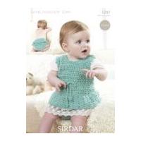 Sirdar Baby Dress & Panties Crochet Pattern 1297 DK