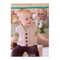 Sirdar Baby Cardigan & Waistcoat Knitting Pattern 1312 DK