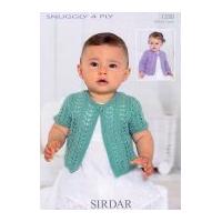 Sirdar Baby Cardigans Knitting Pattern 1330 4 Ply