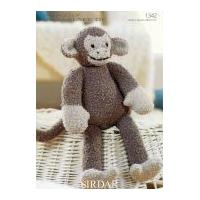 Sirdar Monkey Toy Snowflake Knitting Pattern 1342 DK