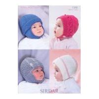 Sirdar Baby Hats & Bonnets Knitting Pattern 1366 DK
