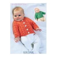 Sirdar Baby Cardigans Knitting Pattern 1367 DK