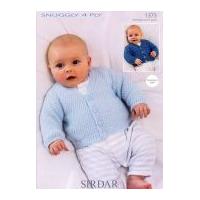 Sirdar Baby Cardigans Knitting Pattern 1373 4 Ply