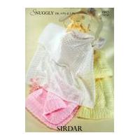 Sirdar Baby Shawls & Blankets Knitting Pattern 1665 3 Ply, 4 Ply, DK