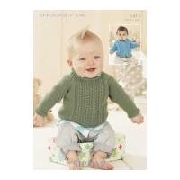 Sirdar Baby Sweater & Cardigan Knitting Pattern 1415 DK