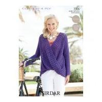Sirdar Ladies Top Cotton Crochet Pattern 7306 4 Ply