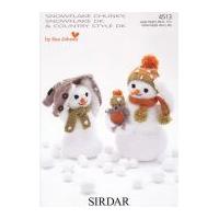 sirdar christmas snowmen toys snowflake knitting pattern 4513 dk chunk ...