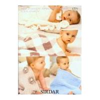 Sirdar Baby Blankets Snowflake Knitting Pattern 1771 Chunky