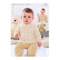 Sirdar Baby Sweaters Knitting Pattern 1398 4 Ply