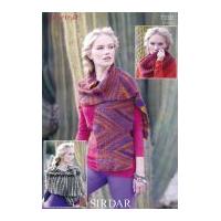 sirdar ladies scarf snood wrap divine knitting pattern 7330 dk