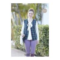 Sirdar Ladies Waistcoat Country Style Crochet Pattern 7112 4 Ply