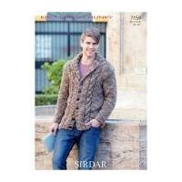 Sirdar Mens Jacket Knitting Pattern 7159 Super Chunky