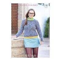 Sirdar Ladies Sweater Knitting Pattern 7160 Super Chunky