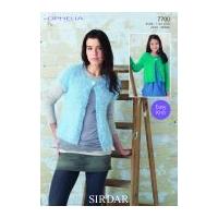 Sirdar Ladies & Girls Cardigan Ophelia Knitting Pattern 7700 Chunky