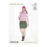 Sirdar Ladies Sweater Americana Knitting Pattern 9870 DK