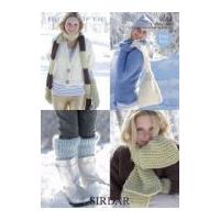 Sirdar Ladies & Girls Scarves & Accessories Big Softie Knitting Pattern 9054 Super Chunky