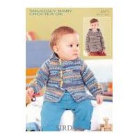 Sirdar Baby Jackets Baby Crofter Knitting Pattern 4571 DK