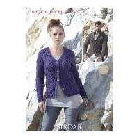 Sirdar Ladies & Mens Cardigans Wool Rich Knitting Pattern 7186 Aran