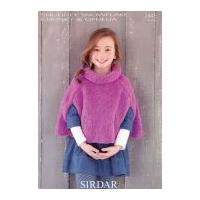 Sirdar Girls Capes Snowflake Knitting Pattern 2445 Chunky
