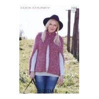 Sirdar Ladies Cape Click Knitting Pattern 7350 Chunky