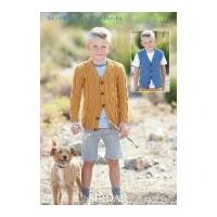 Sirdar Boys Cardigan & Waistcoat Supersoft Knitting Pattern 2435 Aran