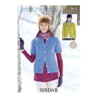 Sirdar Ladies Cardigans Wash 'n' Wear Knitting Pattern 9630 DK