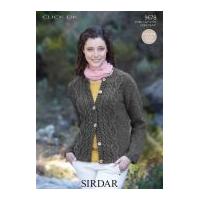 Sirdar Ladies Cardigan Click Knitting Pattern 9678 DK