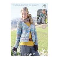 sirdar ladies jacket waistcoat faroe knitting pattern 9650 super chunk ...