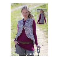 Sirdar Ladies Waistcoat Faroe Knitting Pattern 9652 Super Chunky