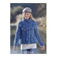 Sirdar Ladies Sweater Knitting Pattern 9667 Super Chunky