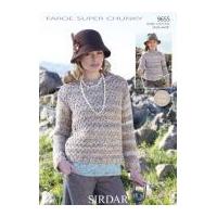 Sirdar Ladies & Girls Sweaters Faroe Knitting Pattern 9655 Super Chunky