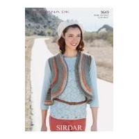 Sirdar Ladies Waistcoat Montana Knitting Pattern 9649 DK