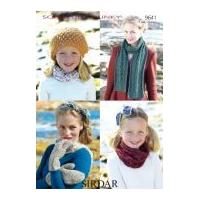 sirdar ladies girls hat mittens scarf snood softspun knitting pattern  ...
